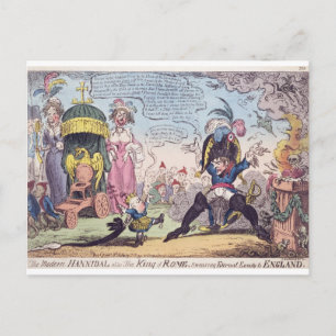 The King of Rome, 1814 - cartoon showing Napoleon Postcard