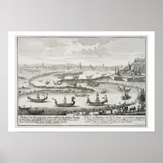 The King of Siam's Residence, from 'Entwurf einer Poster (Front)