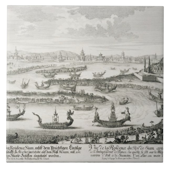 The King of Siam's Residence, from 'Entwurf einer Tile (Front)