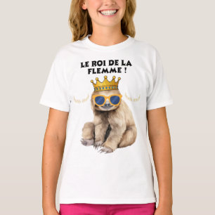 The King of Slacking – Lazy Monkey Illustration T-Shirt