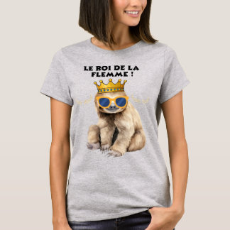 The King of Slacking – Lazy Monkey Illustration T-Shirt