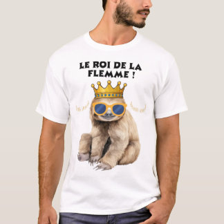 The King of Slacking – Lazy Monkey Illustration T-Shirt
