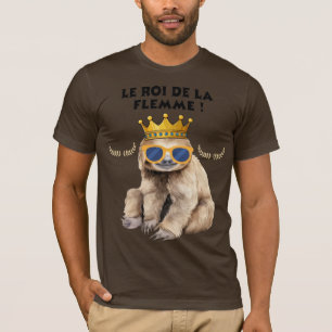 The King of Slacking – Lazy Monkey Illustration T-Shirt