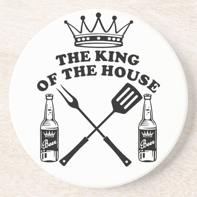 The King of the House Beer Coaster (Front)
