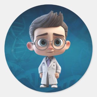 The King Of The Youtube World Classic Round Sticker