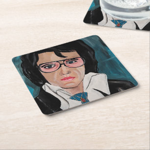 The King Painting by Alfred Fox Square Paper Coaster