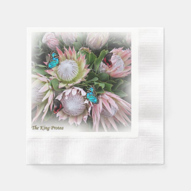 The King Protea Napkin (Front)