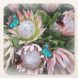 The King Protea Square Paper Coaster