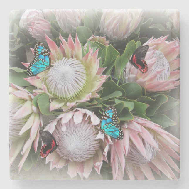 The King Protea Stone Coaster (Front)