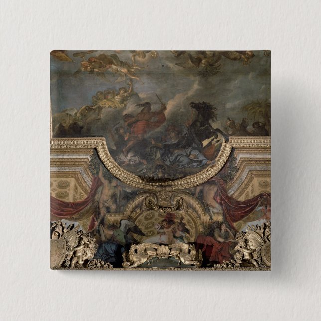 The King Taking Maestricht in Thirteen Days 15 Cm Square Badge (Front)