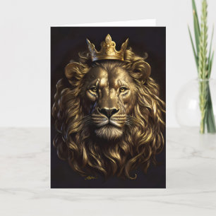 The King! The Not-So-Cowardly Lion of Oz Card