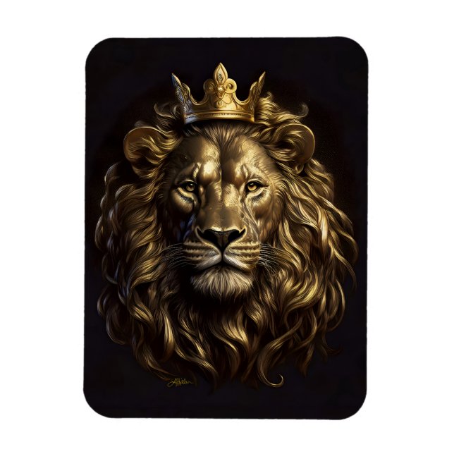 The King! The Not-So-Cowardly Lion of Oz Magnet (Vertical)