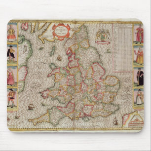 The Kingdome of England, engraved by Jodocus Mouse Mat