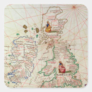 The Kingdoms of England and Scotland Square Sticker