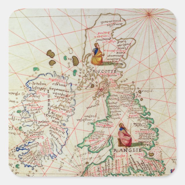 The Kingdoms of England and Scotland Square Sticker (Front)