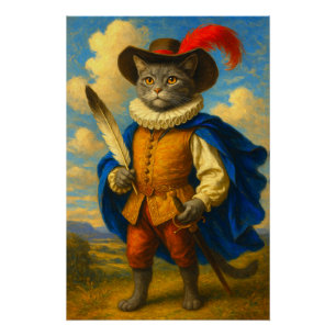 The King's First Blade A Musketeer Cat Honour Poster