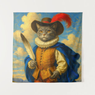 The King's First Blade A Musketeer Cat Honour Tapestry