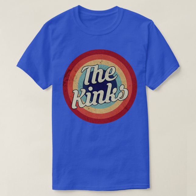 The Kinks Retro Circle Vintage T-Shirt (Design Front)