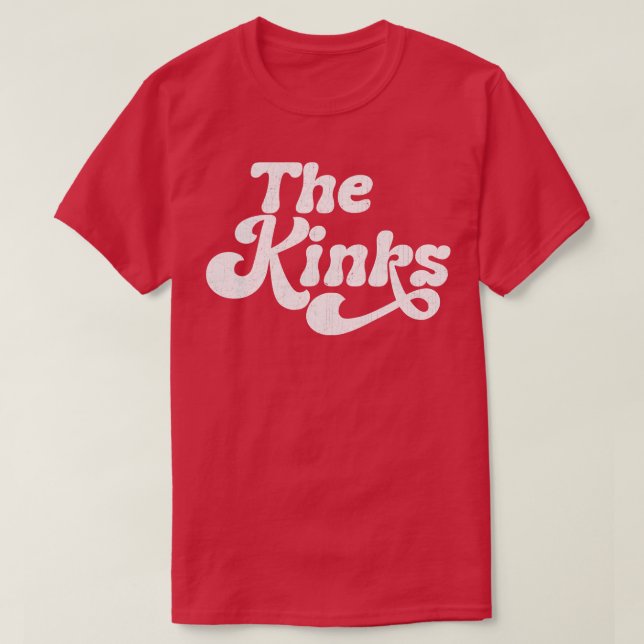 The Kinks Retro Faded Style 1 T-Shirt (Design Front)