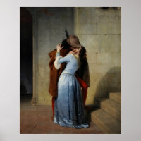 The Kiss (1859) by Francesco Hayez - poster