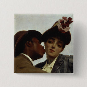 The Kiss, 1887 15 Cm Square Badge