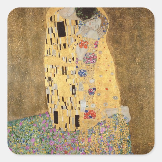 The Kiss, 1907-08 Square Sticker (Front)