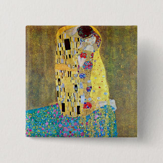 The Kiss 2 by Gustav Klimt 15 Cm Square Badge