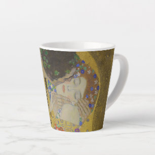 The Kiss, Art Nouveau Oil Painting, Gustav Klimt Latte Mug
