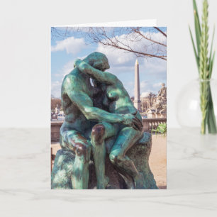 The Kiss by Auguste Rodin at the Tuileries, Paris Card
