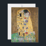 The Kiss by Gustav Klimt<br><div class="desc">The Kiss by Gustav Klimt The Kiss is an oil-on-canvas painting with added gold leaf, silver and platinum. by the Austrian Symbolist painter Gustav Klimt. It was painted at some point in 1907 and 1908, during the height of what scholars call his "Golden Period". Featuring shimmering gold tones, stylized forms,...</div>