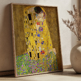 The Kiss by Gustav Klimt Art Nouveau Fine Art Poster