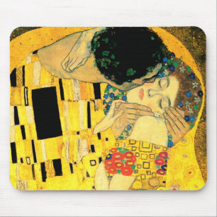 The Kiss by Gustav Klimt Art Nouveau Mouse Mat