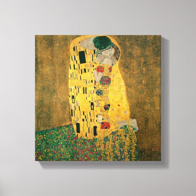 The Kiss by Gustav Klimt Canvas Print (Front)