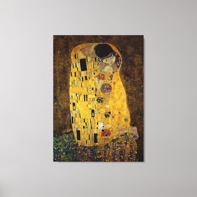 The Kiss by Gustav Klimt Canvas Print (Front)