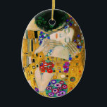 The Kiss by Gustav Klimt Ceramic Tree Decoration<br><div class="desc">The Kiss by Gustav Klimt,  1907</div>