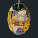 The Kiss by Gustav Klimt Ceramic Tree Decoration<br><div class="desc">The Kiss by Gustav Klimt,  1907</div>