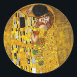 The Kiss by Gustav Klimt Classic Round Sticker<br><div class="desc">The Kiss by Gustav Klimt on a sticker!</div>