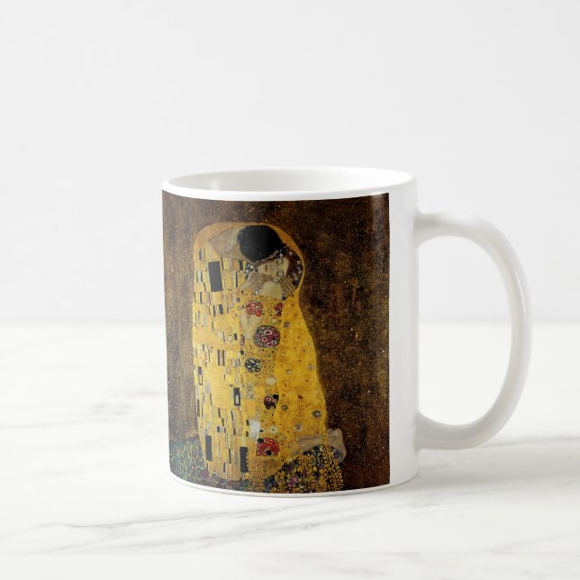 The Kiss by Gustav Klimt Coffee Mug (Right)
