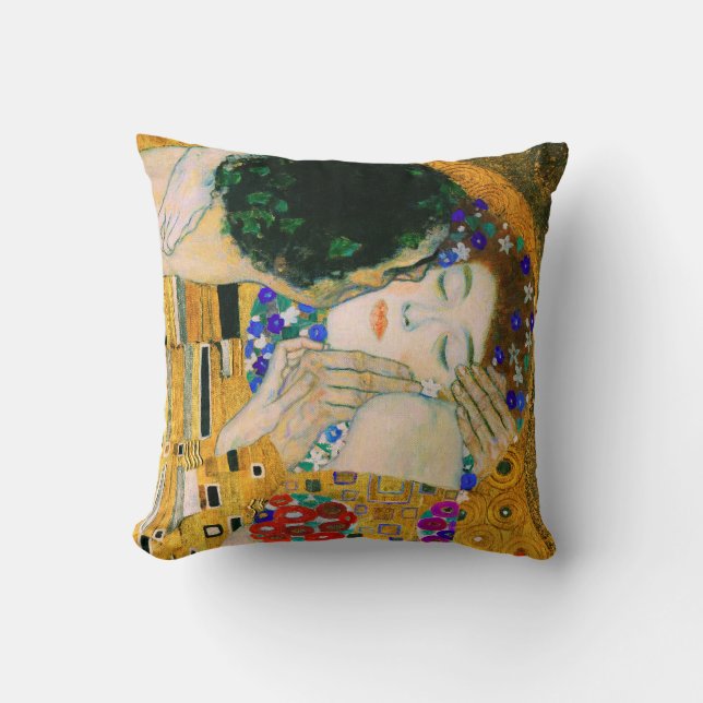 The Kiss by Gustav Klimt Cushion (Front)