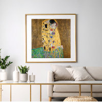 The Kiss by Gustav Klimt Faux Canvas Print Acrylic