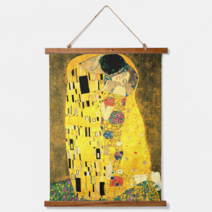 The Kiss by Gustav Klimt Fine Art Poster Print Hanging Tapestry