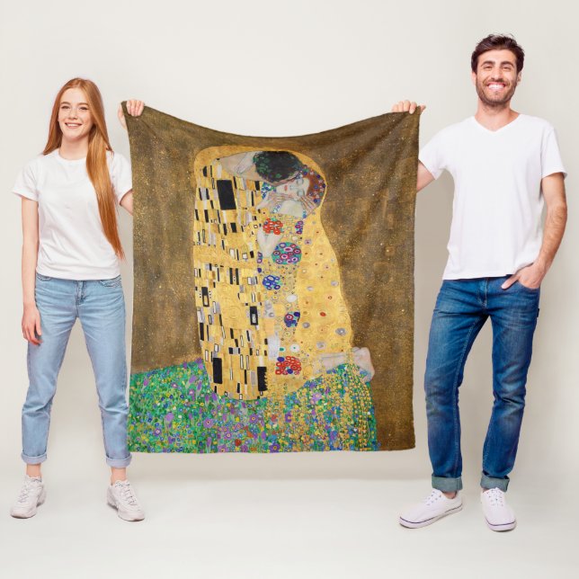 The Kiss by Gustav Klimt Fleece Blanket (In Situ)