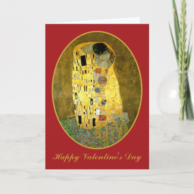 The Kiss by Gustav Klimt Holiday Card (Front)