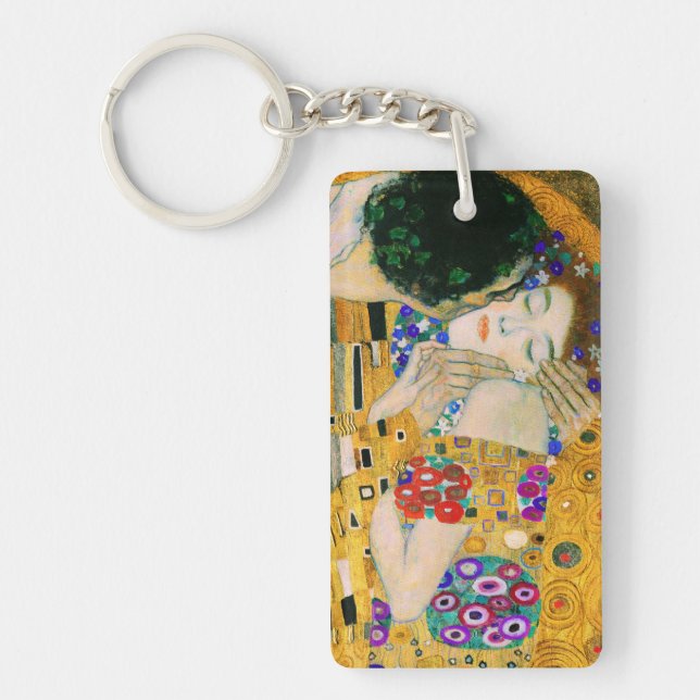 The Kiss by Gustav Klimt Key Ring (Front)