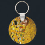 The Kiss By Gustav Klimt Key Ring<br><div class="desc">The Kiss,  oil and gold leaf on canvas,  1907-1908. Austrian Gallery Belvedere,  Vienna, </div>