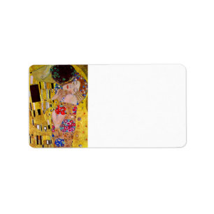 The Kiss by Gustav Klimt Label