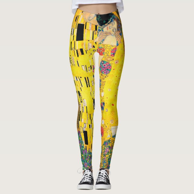 The Kiss by Gustav Klimt Leggings (Front)