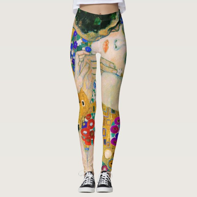 The Kiss by Gustav Klimt Leggings (Front)