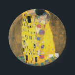 The Kiss by Gustav Klimt Paper Plate<br><div class="desc">The Kiss by Gustav Klimt.
Please visit my store for more interesting design and more colour choice.
=> zazzle.com/colorfulworld*</div>