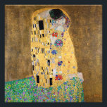The Kiss by Gustav Klimt Photo Print<br><div class="desc">The Kiss by Gustav Klimt The Kiss is an oil-on-canvas painting with added gold leaf, silver and platinum. by the Austrian Symbolist painter Gustav Klimt. It was painted at some point in 1907 and 1908, during the height of what scholars call his "Golden Period". Featuring shimmering gold tones, stylized forms,...</div>